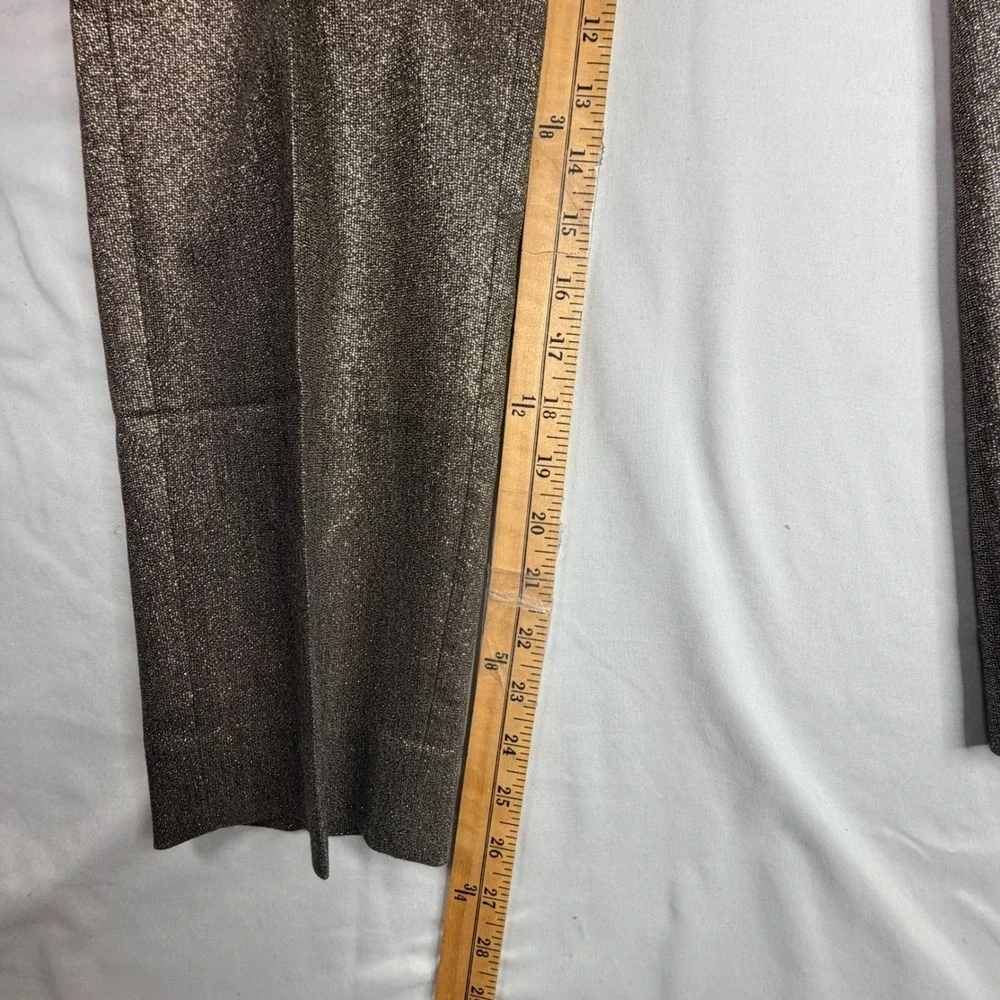 Banana Republic Avery Metallic Bronze Gold Ankle Pants Wool Blend Size 10
